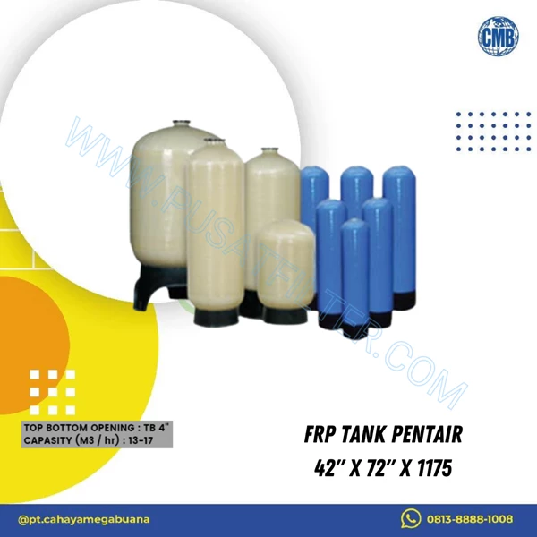 FRP TANK PENTAIR 42" x 72" x 1175 / Pressure Tank