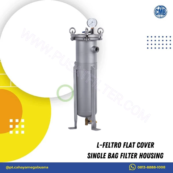 L-Feltro Flat Cover Single Bag Filter Housing